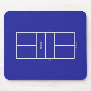 Tapis De Souris Diagramme de terrain de pickleball de la cuisine