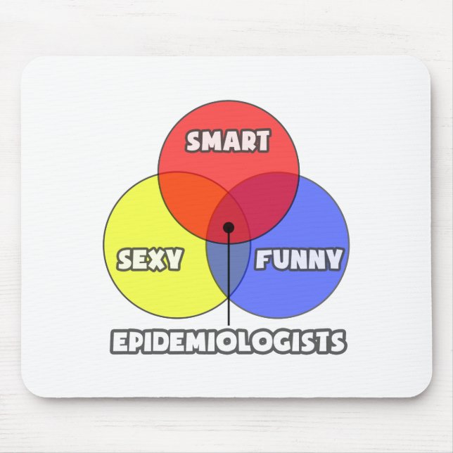 Tapis De Souris Diagramme de Venn .. Épidémiologiste (Devant)