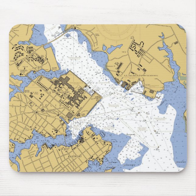 Tapis De Souris Diagramme nautique Mousepad de port de DM (Devant)