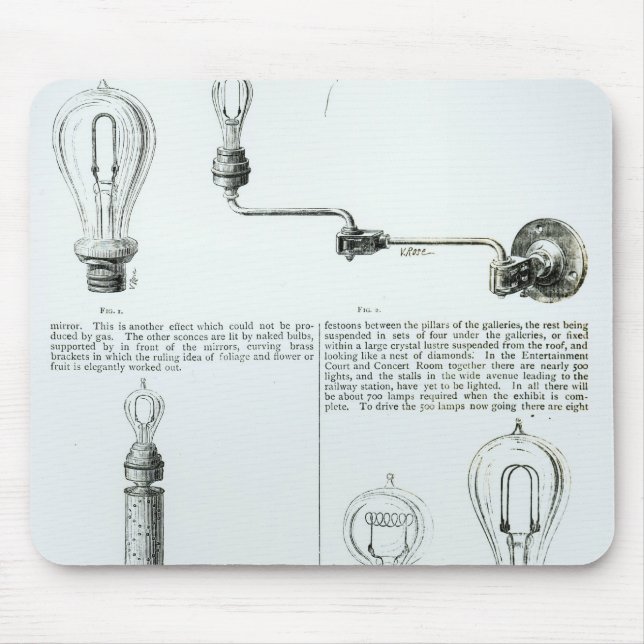 Tapis De Souris Diagrammes des ampoules et de leurs parenthèses (Devant)
