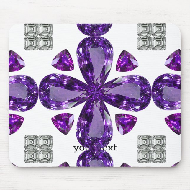 Tapis De Souris Diamant de Tanzanie, violet (Devant)