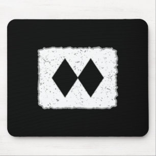 Tapis De Souris Diamants Doubles Noirs Drôles Ski Snowboard Skiing