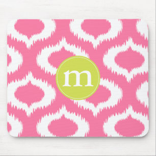 Tapis De Souris Diamants roses Girly modernes d'Ikat personnalisé