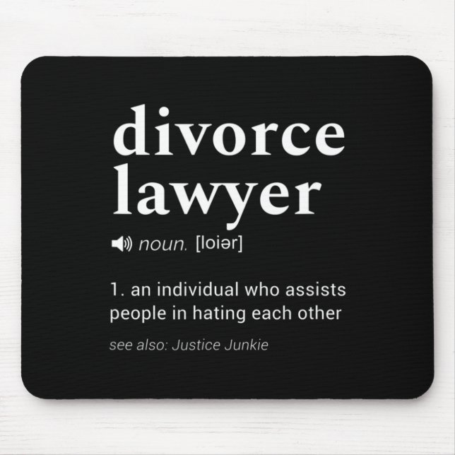 Tapis De Souris Dictionnaire de l'avocat de divorce - Description  (Devant)