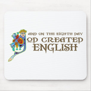 Tapis De Souris Dieu a créé l'anglais
