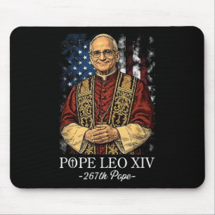 Tapis De Souris Dieu Béni Nouveau Pape Léon Xiv Église catholique