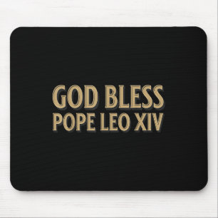 Tapis De Souris Dieu Béni Pape Leo Xiv Retro