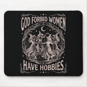 Tapis De Souris Dieu Céleste Rétro Interdisez aux Femmes d'avoir d