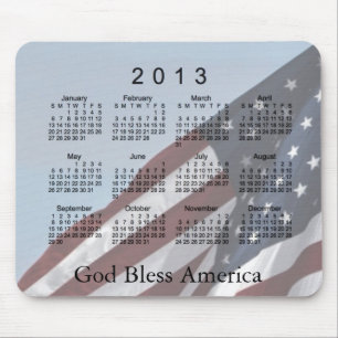 Tapis De Souris Dieu de 2013 calendriers bénissent l'Amérique