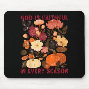 Tapis De Souris Dieu Est Fidèle En Toute Saison Floral Automne Chr