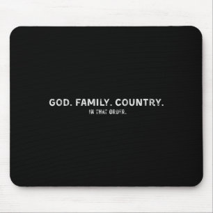 Tapis De Souris Dieu Famille Pays Dans Cet Ordre 
