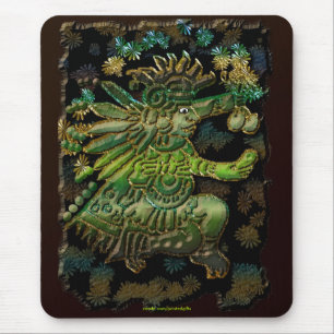 Tapis De Souris Dieu Maya des étoiles Histoire mexicaine Mousepad