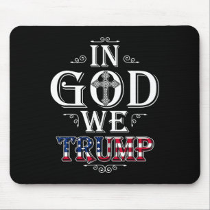 Tapis De Souris Dieu nous Trump Drapeau américain 2024 Christie pa
