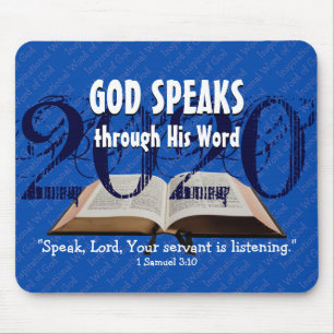 Tapis De Souris DIEU PARLE Bible Année 2020 Écriture personnalisée