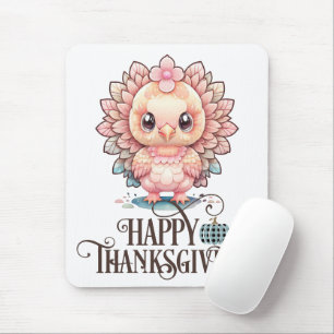 Tapis De Souris Dinde de Thanksgiving mignonne