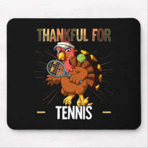 Tapis De Souris Dinde de Thanksgiving Reconnaissante pour le Tenni