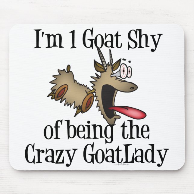 Tapis De Souris Dingue Goat Lady GetYerGoat (Devant)