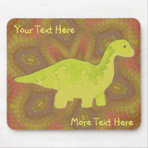 Tapis De Souris Dino Jaune Mousepad