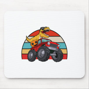 Tapis De Souris Dinosaur Riding Monster Truck Lazy Halloween Costu
