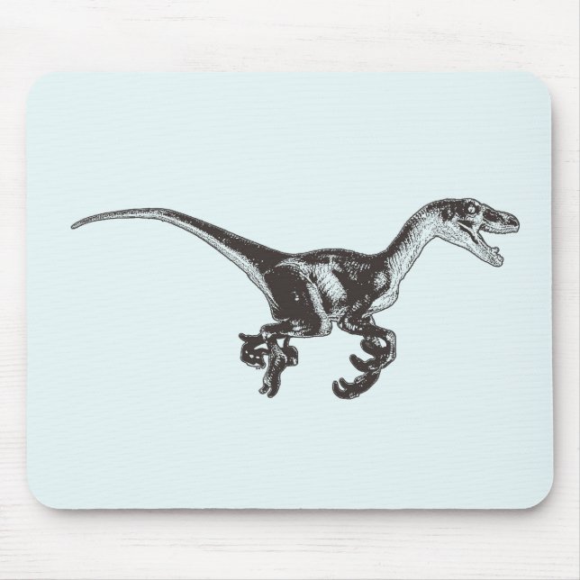 Tapis De Souris Dinosaure Mousepad de Velociraptor (Devant)