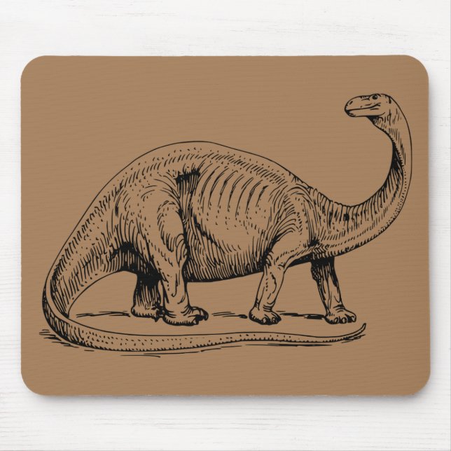 Tapis De Souris dinosaure préhistorique de brontosaurus (Devant)