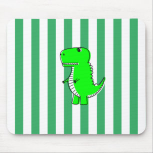 Tapis De Souris Dinosaure Vert Blancs Vert