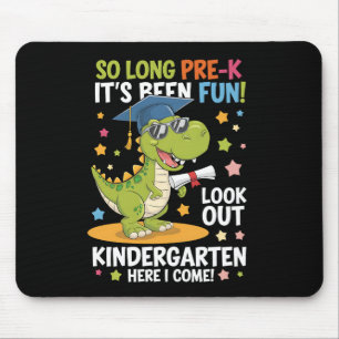 Tapis De Souris Diplômé de pré-maternelle Jardin d'enfants Dinosau