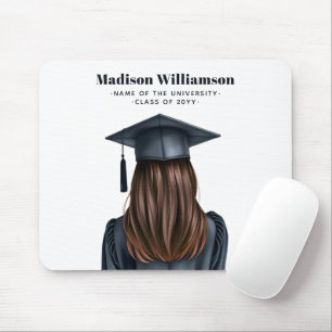 Tapis De Souris Diplômée moderne personnalisée Femme Diplômée
