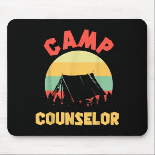 Tapis De Souris Directeur de moniteur de camp d'été campeur