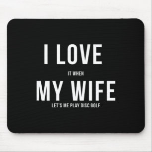 Tapis De Souris Disc Golf Drôle J'Aime Ma Femme