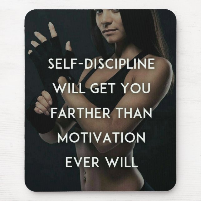 Tapis De Souris Discipline vs Motivation - Inspiration de gym pour (Devant)
