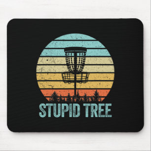 Tapis De Souris Disk Golf Chemise Funny Stupid Arbre Rétro Disque