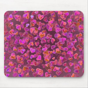 Tapis De Souris Dispersion de coeurs