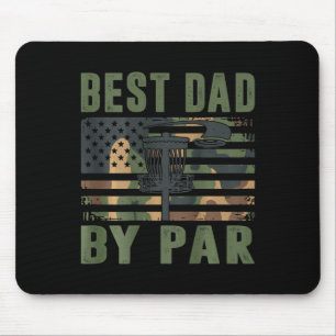 Tapis De Souris Disque de golf camouflage Meilleur Papa Par Drapea