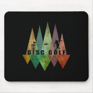 Tapis De Souris Disque de golf géométrique stylisé cool et croquis
