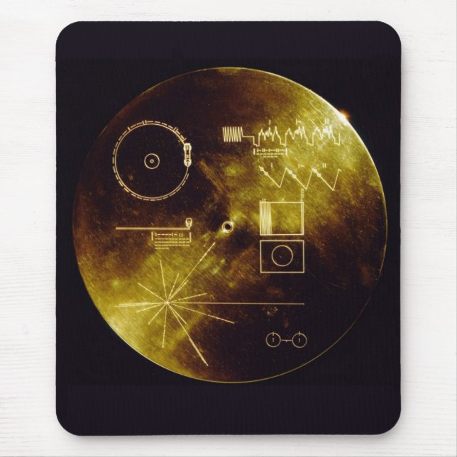 Tapis De Souris Disque d'or de Voyager (Devant)