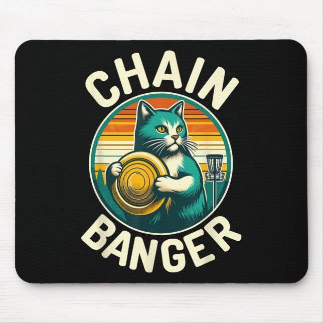 Tapis De Souris Disque Golfer Chaîne de chat Banger Lecteur de gol (Devant)