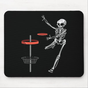 Tapis De Souris Disque volant de golf squelette Halloween Frisbee