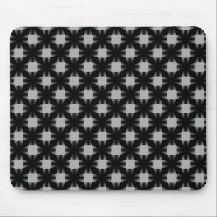 Tapis De Souris Disques audacieux noirs et gris Mousepad