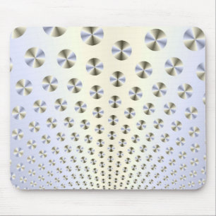 Tapis De Souris Disques en blanc et bleu mousepad