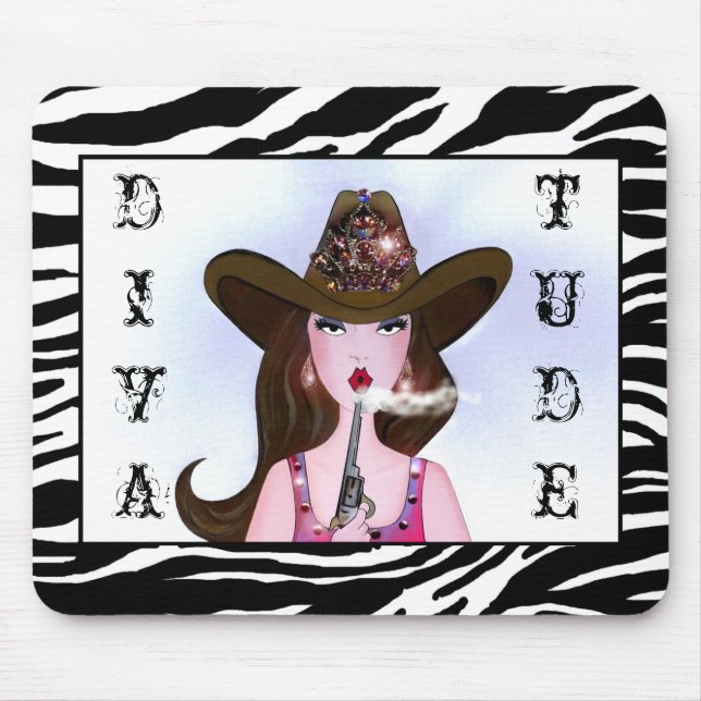 Tapis De Souris "Diva of a Cowgirl" Mousepad (Devant)