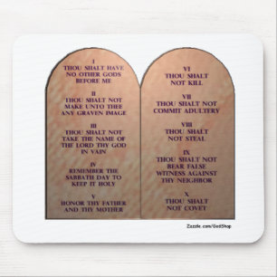 Tapis De Souris Dix commandements