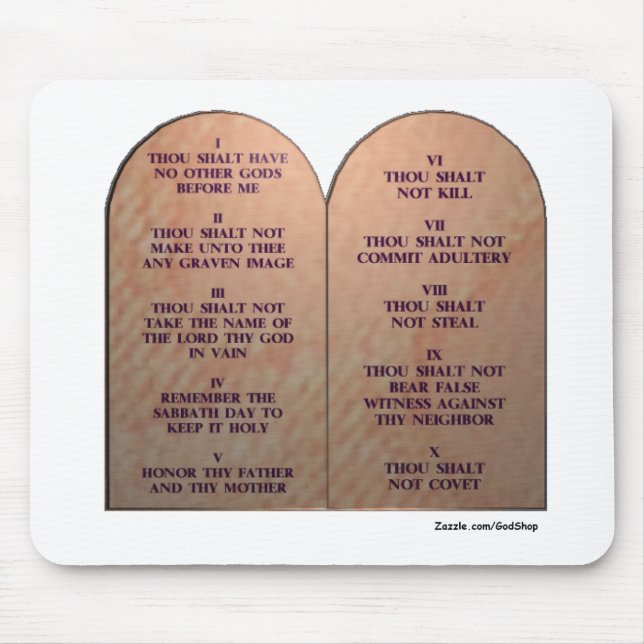 Tapis De Souris Dix commandements (Devant)