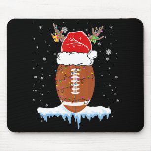 Tapis De Souris Do Christmas Football Santa Hat Merry Xmas Footbal
