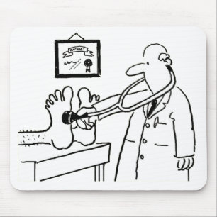 Tapis De Souris Docteur avec pied de contrôle de stéthoscope