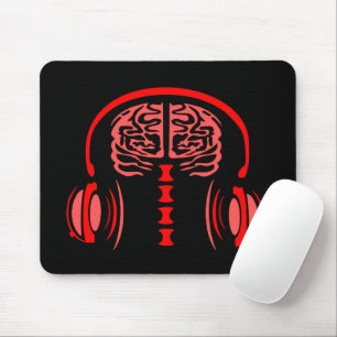 Tapis De Souris Docteur Cerveau Tissue à l'écoute de la musique