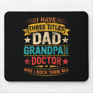 Tapis De Souris Docteur Grand-Père Pour Hommes Drôle Docteur Papa 