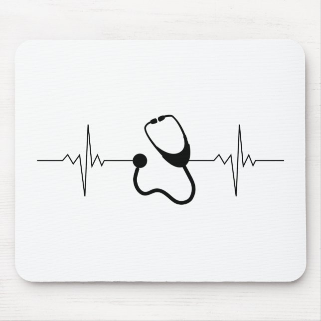Tapis De Souris Docteur Pulse Heartbeat Line (Devant)