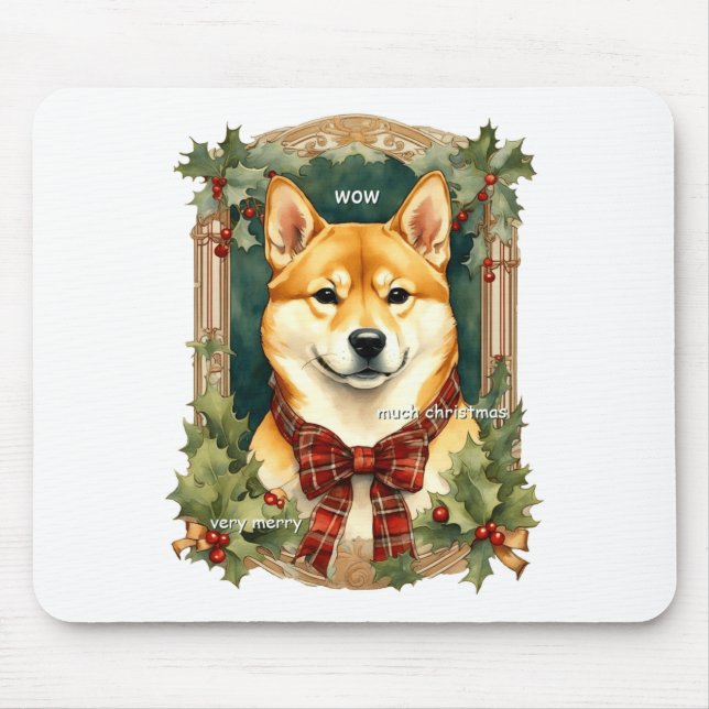 Tapis De Souris Doge Christmas Swea Shiba Inu Mens Long  (Devant)