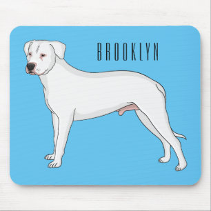 Tapis De Souris Dogo argentino dog cartoon illustration